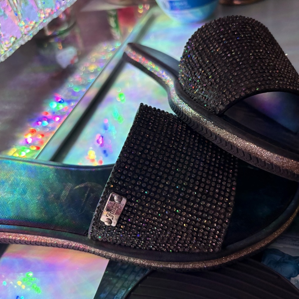 Sparkling Black Women's Sandals
